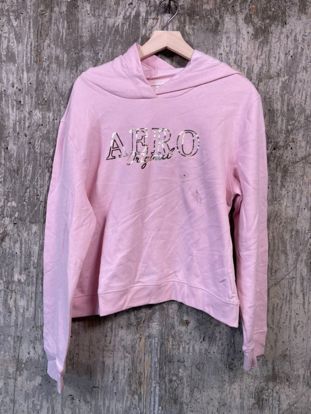 AEROPOSTALE Women's Areo Original Pink Fleece Pullover Hoodie Size XL